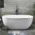 保温浴缸亚克力薄边浴缸无缝浴缸家用成人独立式欧式浴缸贵妃浴缸定制 空缸+银色落地龙头 1.7m