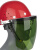 安全帽电焊面屏防护罩焊帽切割打磨透明防飞溅烧焊工面罩头戴式 颜色【茶色】 铝支架+罩片