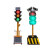 太阳能红绿灯交通信号灯驾校学校十字路口移动红绿灯警示灯 300-12型圆灯60瓦可升降