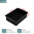 卉圳 防静电零件盒262*175*75mm 黑色物料盒配件收纳盒塑料胶框HP611