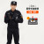 征战虎 保安服夏装 长袖门卫执勤服 可定制logo 长袖套装+标贴+帽子+腰带 XL(175cm)
