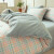 多喜爱（Dohia）.COM纯棉四件套全棉被套床单枕套床上用品套件 绿小格 1.2m床单款(被套150*200)