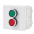 按钮开关控制面板盒墙壁暗装电梯风机启停加厚塑料户外防水款86型 2孔红绿带灯钮 86型