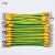 仁电国标纯铜黄绿双色光伏接地线BVR1.5/2.5/4/6平方桥架跨接连接线（孔6）2.5平方200mm 100根/包