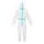 星工（XINGGONG）一次性防护服 连体隔离服 全身拉链式白色无纺布 10件 XL码