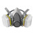 普达 防毒面具 口罩面罩 FD-410配D-B/E-1滤毒盒七件套 防氯/氯化氢/无机/酸性气体 防毒口罩生化 2套