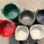 灰桶 泥桶 水泥桶白色 牛津沙桶工地建筑装修泥浆桶 橡皮塑料泥桶 白点红牛筋桶深16.5cm 带提手 桶勾