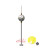 恒立信（Helox）绝缘避雷针单球提前放电接闪器1米2米3米建筑物绝缘避雷针 1米高 球径150mm