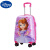 迪士尼（Disney）紫色冰雪奇缘卡通儿童拉杆箱男女可爱小孩行李箱子静音万向轮爱莎 芭比公主 19寸【双面大轮里衬】