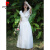 皮尔卡丹（pierre cardin）赫本风复古法式连衣裙女夏季2024新款设计感纯色收腰显瘦气质长裙 白色 S