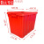 定制塑料周转箱带盖物流运输箱加厚物料箱框长方形斜插式收纳箱塑 长宽高60*40*45厘米特大号红色 大号