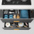 海蒂司（NBHAIDISI）橱柜拉篮双层抽屉式开门铝合金厨房碗碟抽中抽收纳置物架调味蓝 750柜体半抽款