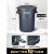 清洁户外垃圾桶商用大容量带轮子大号庭院厨房餐饮环卫泔水桶 白云不带底座120L