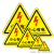 小心有电危险警示贴配电箱当心触电标识贴纸 机械伤人高温提示工业品 黑闪不带字三角形加厚PVCxy 3.5x3.5cm