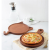 艾木枫靓实木圆形披萨盘乌檀木披萨板带手柄水果面包板蛋糕托盘烘焙 7寸猫咪形