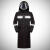 连体防护雨衣雨披男士女单人时尚防水衣外套防暴雨依 经典款(单层)-黑色 XL