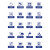 肃羽 YJ014D 亚克力标识牌 自带背胶温馨提示牌 蓝白色 禁止入内