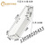 CLCEY铝型材配件 3030-4040地面地脚连接件角件型材支撑固定件 斜地脚 30乳白色左件