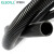  伊莱科（ELECALL)波纹管黑色PP材质防水阻燃软管穿线管 AD54.5 内径48mm(25米)