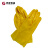识迎优品 棉毛浸塑手套 28CM耐酸碱防水手套S-SY017  /双 黄色