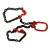 G80起重链条吊索具装卸钢筋吊具成套吊链欧姆环组合行车吊钩 3吨单肢3米(10mm链条)