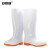 安赛瑞 白色卫生靴 PVC三防高筒雨鞋 厨房水产加工厂 安防用品 41码 13822