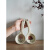 钢盾大汤勺陶瓷盛汤手绘大汤勺长柄家用大号可爱日式釉下彩手工 蘑菇大汤勺