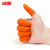 冰禹 BYsy-01 一次性乳胶手指套 劳保防滑护指套 100只装 橘黄色中号