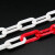 赫思迪格 路锥链条 警示塑料链条 雪糕筒连接件警戒隔离链条 (10mm红色-5米) HGJ-1806