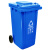 YY240G 户外环卫分类垃圾桶物业大号垃圾箱果皮桶 绿色厨余垃圾 挂车款240L