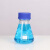蓝盖试剂瓶 透明茶色蓝盖丝口瓶密封口瓶 螺纹口带刻度棕色玻璃瓶 蓝盖锥形透明试剂瓶250ml