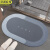 京洲实邦 50*80cm（椭圆）蓝 卫生间吸水速干地毯地垫门口浴室防滑脚垫厨房垫JZSB-9060