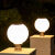 阳台柱头灯 圆形LED花园景观户外圆球太阳能柱头灯   单位个 25cm-遥控三色光