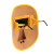 海斯迪克 翻盖牛皮电焊 自动变 氩弧焊面罩太阳能变光面屏 黄色 