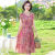 庄梵朵妈妈装 套装时尚洋气50岁妈妈夏季裙子高贵洋气质连衣裙40岁50中 粉色 5xl150-165斤