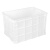 物流周转箱塑料长方形白色胶箱带盖加厚大号框子养龟鱼缸 白色400-160箱450*335*170mm 无盖全新熟胶