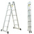梯子人字梯加厚铝合金多功能折叠梯工程梯伸缩冲压防滑阁楼梯 冲压梯 加粗加厚 1.5—3.0米