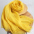 杭语丝纺黄色100%亚麻纯色围巾百搭棉麻类女士休闲长款披肩流苏 黄色