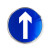 环岛标志牌环形环形路标道路交通牌铝板反光牌 4060cm出口牌向右平板 1x1cm