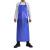 寰跃 蓝色PVC防水围裙无袖加长加厚耐弱酸碱食品工作服罩衣围兜 加厚120*90cm