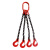 锰钢起重链条吊索具 组合吊索具三条腿吊索具定做链条起重吊索具 1吨1腿3米