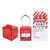 prolockey 工业急停按钮锁开关保护罩 红色透明安全锁盒 防误触防爆开关锁盒 SBL41+挂锁+挂牌
