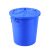 鹿色垃圾桶大号环卫大容量圆桶餐饮厨房白色圆形特大胶桶带盖商用 蓝色加厚120L有盖