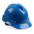 梅思安（MSA）V-Gard PE标准型一指键帽衬 V型无孔安全帽施工建筑工地防撞头盔 蓝色