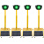 俱威 太阳能移动式交通灯红绿灯交通信号led太阳能信号灯（一个价）200型四面单头可升降 AF1267B