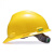 呗哩兔MSA梅思安V型防砸安全帽工地施工领导建筑工程头盔透气国标加厚男 黄色ABS 一指键