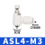 气管接头气缸节流阀 PSL4/6/8-M5/01/02可调节气动调速阀 ASL4-M3