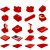 定制适用珠宝展示道具红绒布项链吊坠托盘戒指手镯黄金饰品柜台陈 19-方形平板展示板(中) 26.5x23