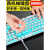 新盟（TECHNOLOGY）新盟真机械键盘鼠标套装蒸汽朋克复古圆键青轴黑轴104键笔记本 旗舰升级版-银白色混光-青轴+宏
