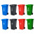 久洁（Jojell）垃圾桶 户外环卫分类大号加厚挂车塑料桶100L加厚款带轮